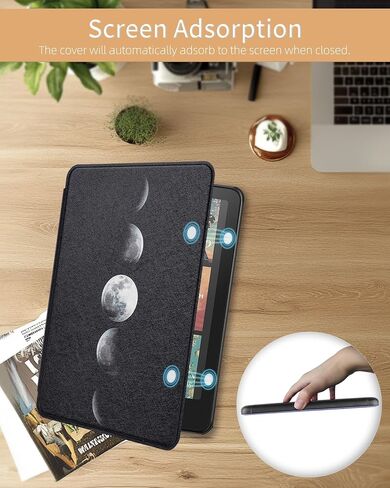 Case for 7" All-New Kindle Paperwhite 12th Gen 2024 and Kindle Colorsoft Signature Edition, Premium PU Leather Protective Cover with Auto Wake/Sleep in Saudi Arabia