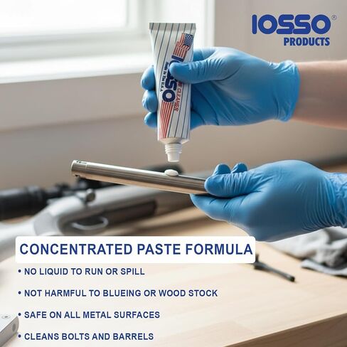 Iosso 10215 Bore Cleaner – 1.5 oz Concentrated Paste Formula – Non-Corrosive, Non-Flammable– Made in USA in Saudi Arabia