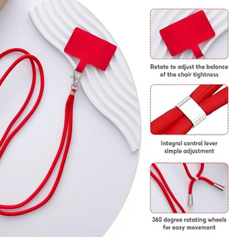 Universal Nylon Crossbody Phone Lanyard with Patch Holder, Adjustable Hands-Free Neck Strap for Smartphones in Saudi Arabia