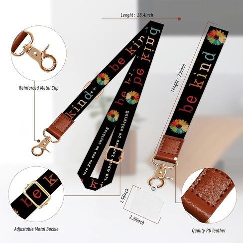 Phone Lanyard Crossbody Wrist Strap, Universal Adjustable Neck Straps Phone Lanyard With Wrist Strap for Car Keys Keychain Wallet Phone Case ID Badge Accessories Travel Essentials in Kuwait