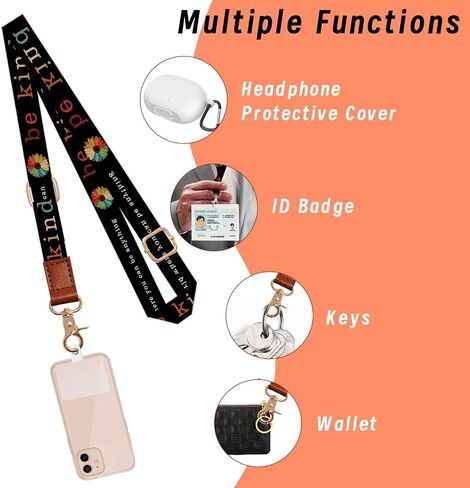 Phone Lanyard Crossbody Wrist Strap, Universal Adjustable Neck Straps Phone Lanyard With Wrist Strap for Car Keys Keychain Wallet Phone Case ID Badge Accessories Travel Essentials in Kuwait