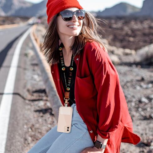 Phone Lanyard Crossbody Wrist Strap, Universal Adjustable Neck Straps Phone Lanyard With Wrist Strap for Car Keys Keychain Wallet Phone Case ID Badge Accessories Travel Essentials in Kuwait