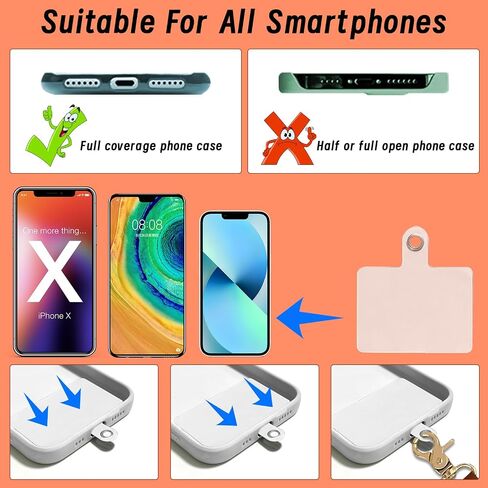 Phone Lanyard Crossbody Wrist Strap, Universal Adjustable Neck Straps Phone Lanyard With Wrist Strap for Car Keys Keychain Wallet Phone Case ID Badge Accessories Travel Essentials in Kuwait