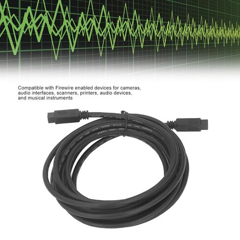كابل 4.5M IEEE 1394b FireWire 800 9 Pin Male إلى 9 Pin Male 800Mbps لنقل البيانات للكاميرات الرقمية والطابعات والماسحات الضوئية وواجهات الصوت in Kuwait