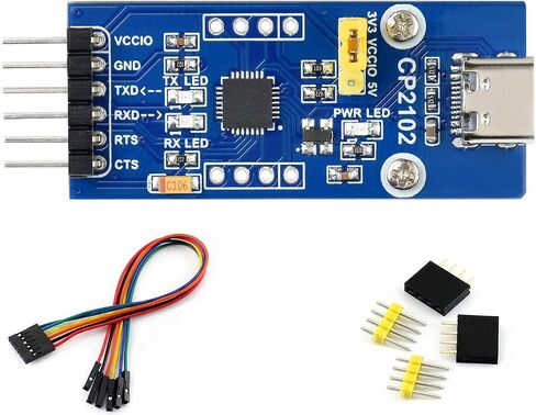 وحدة اتصال waveshare CP2102 USB-C إلى UART (TTL)، موصل USB من النوع C، متوافق مع مستوى منطقي 3.3 فولت، يدعم Linux، Android، Wince، Windows 7/8/10/11، إلخ in Saudi Arabia