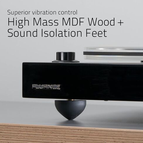 Fluance Reference RT85 قرص دوار من الفينيل عالي الدقة مع PA10 Phono Preamp ومكبرات صوت على رف الكتب مقاس 5 بوصات تعمل بالطاقة Ai41، خرطوشة Ortofon 2M الزرقاء، مضخم صوت فئة D 90 وات، بلوتوث (جوز طبيعي) in Kuwait