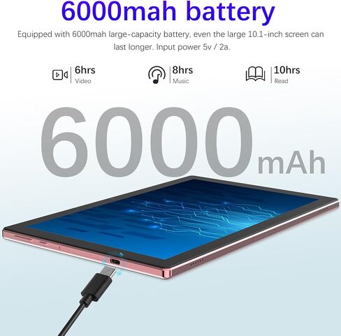 تابلت COOPERS Android 15، 10 بوصة، ذاكرة وصول عشوائي 12 جيجابايت + ذاكرة تخزين داخلية 64 جيجابايت بحد أقصى 1 تيرابايت، معالج رباعي النواة 1.8 جيجا هرتز، 5G WiFi6، كاميرا مزدوجة بطارية 6000 مللي أمبير في الساعة، 2 في 1 أجهزة لوحية مع قلم لوحة مفاتيح وماوس، in Kuwait
