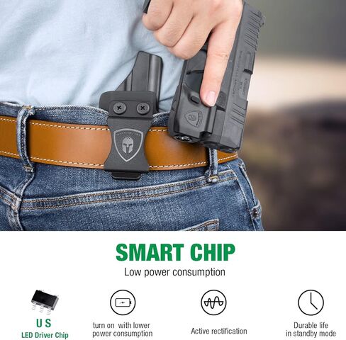 WARRIORLAND IWB Kydex Holster with 150 Lumens Min Gun Light Combo, Springfield Micro Compact Hellcat Pistol, 150 Lumens Hellcat Handgun Light, LED Tactical Flashlight SL-1 w/Hellcat Holster in Kuwait