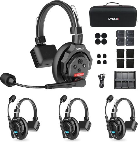 SYNCO XTALK X2 Wireless Intercom Headsets, 2-Person Communication Headset in Kuwait