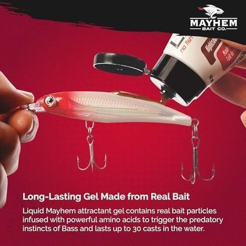 جل جذب الأسماك Liquid Mayhem Leech 60 مل / 2 أونصة · 60 استخدامًا – طعم العلقة الحقيقي والأمينات | جل طويل الأمد معزز بالأشعة فوق البنفسجية - جميع أنواع الطعم in Kuwait