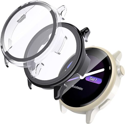 [2 Pack] for Garmin vívoactive 6 Case with Tempered Glass Screen Protector,[Anti-Drop] [Anti-Scratch] Slim Thin Hard PC Full-Body Protective Case,Shockproof & Non-Slip Watch Cover in Saudi Arabia