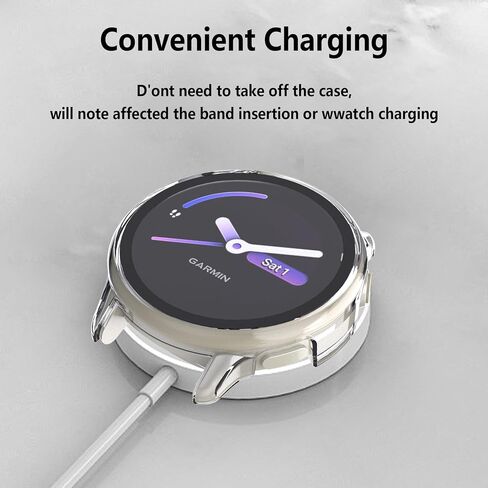 [2 Pack] for Garmin vívoactive 6 Case with Tempered Glass Screen Protector,[Anti-Drop] [Anti-Scratch] Slim Thin Hard PC Full-Body Protective Case,Shockproof & Non-Slip Watch Cover in Saudi Arabia