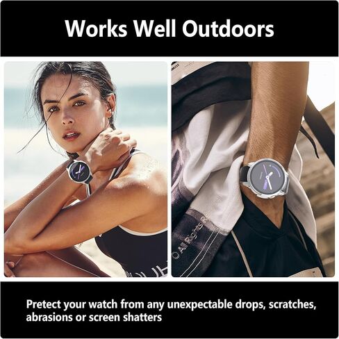 [2 Pack] for Garmin vívoactive 6 Case with Tempered Glass Screen Protector,[Anti-Drop] [Anti-Scratch] Slim Thin Hard PC Full-Body Protective Case,Shockproof & Non-Slip Watch Cover in Saudi Arabia