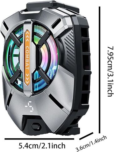 Cell Phone Cooler For Gaming, Cellphone Radiator With Dual Semi-Conductor Cooling Chip, Phone Cooling Fan For Various Mobile Phone Models/Tablet in Saudi Arabia