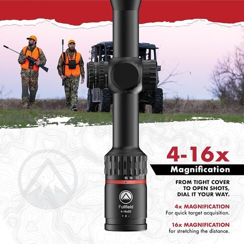 Burris Optics Fullfield 4-16x50mm مناظير الصيد للصيد، أنبوب 1 بوصة، المستوى البؤري الخلفي، مقاوم للماء، مقاوم للصدمات، ضمان إلى الأبد. in Saudi Arabia
