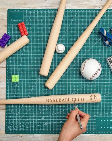 Wettarn 2 Pcs Mini Baseball Bats Wooden Baseball Bat Craft Unfinished Small Baseball Bats Unpainted Wood Baseball Bats for Painting DIY Craft Projects Ball Sports Party Favors in Saudi Arabia