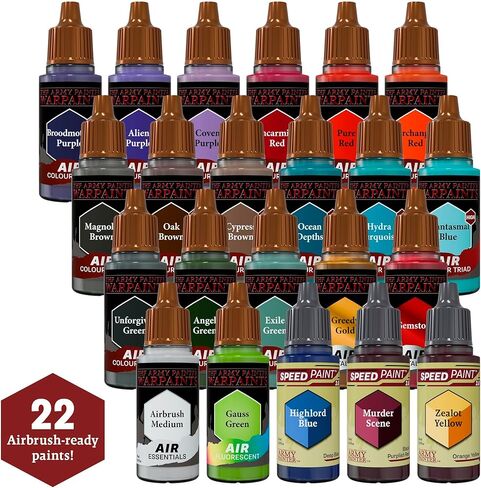 The Army Painter Warpaints Air Starter Set - Paint and Primer for Tabletop Roleplaying, Boardgames, and Wargames Miniature Model Painting - Non-Toxic Water-Based Airbrush Paint Set in Saudi Arabia