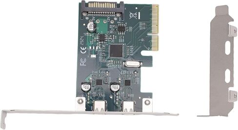 SUNGOOYUE 10Gbps PCIe USB 3.1 Gen 2 Expansion Card, 2 Ports USB Type C PCI Express 3.0 X4 Adapter with 10Gbps Data Transfer Speed, for Desktop Workstation OS X in Saudi Arabia