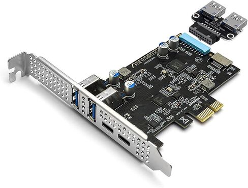 بطاقة توسيع PCIe ذات 19 سنًا تتميز بـ 4 منافذ سريعة السرعة وتوافق الأنظمة العالمية بطاقة USB PCIe in Kuwait