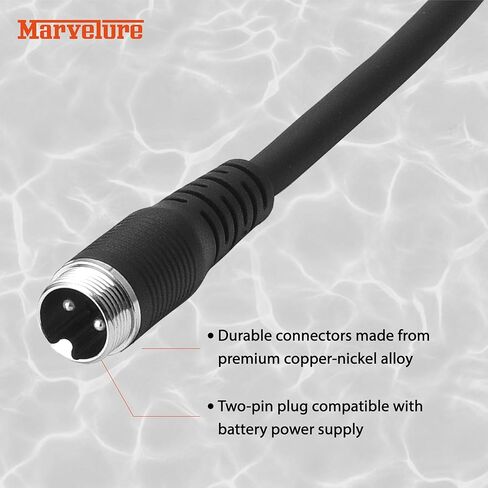 كابل طاقة البطارية 1.5-6.5 قدم (45-200 سم) متوافق مع Daiwa Tanacom Seaborg Leobritz، Shimano Plays BeastMaster ForceMaster بكرات الصيد الكهربائية (قطعة واحدة، 6.5 قدم (200 سم)) in Kuwait