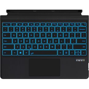 Surface Pro 3/4/5/6/7/7+ Keyboard, Ultra-Slim Wireless Bluetooth Surface Keyboard with Palm-Rejection Trackpad, 7-Color Backlit, Sleep/Wake Function, Long Battery Life in Saudi Arabia