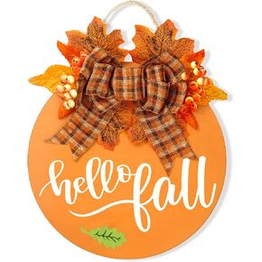 Halloween Wreaths for Front Door, Halloween Wooden Wreath, 12" Welcome Sign for Front Door, Outdoor Porch and Patio Fence Decor in Saudi Arabia