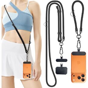 4 Pack Adjustable Phone Lanyard&Wrist Strap,Cell Phone Lanyard Crossbody,Anti Theft Phone Strap,iphone Neck Lanyard in Saudi Arabia