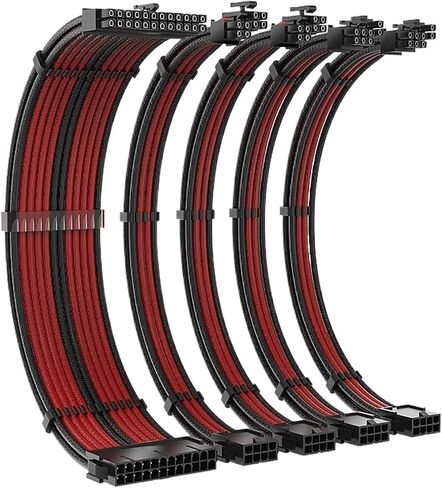 TC-35 Series PSU Extension Cable Kit Sol*/id Color Cable Sol*/id 350mm ATX24Pin PCI-E8Pin CPU8Pin with Combs(E) in Saudi Arabia