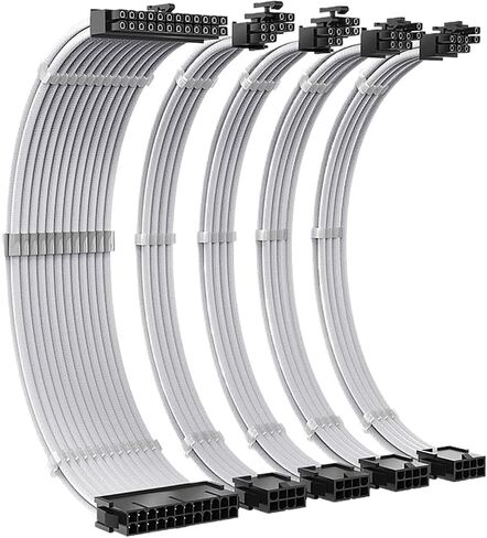TC-35 Series PSU Extension Cable Kit Sol*/id Color Cable Sol*/id 350mm ATX24Pin PCI-E8Pin CPU8Pin with Combs(E) in Saudi Arabia