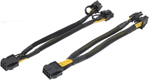 1/2 قطعة 6Pin 8Pin PCI إلى PCIE 8 (6+2) Pin كابل الطاقة بطاقة الرسومات PCI-E GPU البيانات الفاصل (8PIN Plus-2) in Saudi Arabia