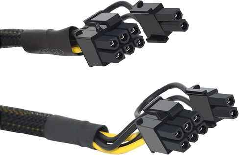 1/2 قطعة 6Pin 8Pin PCI إلى PCIE 8 (6+2) Pin كابل الطاقة بطاقة الرسومات PCI-E GPU البيانات الفاصل (8PIN Plus-2) in Saudi Arabia
