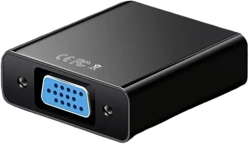 محول كابل HD 1080P HDMI إلى V/GA ​​مع مصدر طاقة HDMI ذكر إلى محول أنثى V/GA ​​لتلفزيون الكمبيوتر اللوحي (أسود) in Saudi Arabia