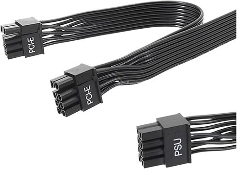 PCIe 8pin to 6+2Pin Power Supply Cable GPU 8 Pin to Two 6+2 PSUs Modular Cable(Green) in Saudi Arabia