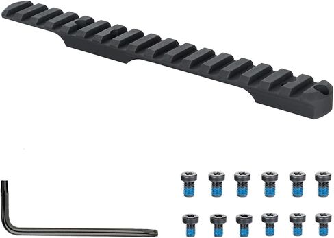 حامل السكك الحديدية ohhunt 0 MOA Scope Mount Picatinny Steel مع براغي #6-48#8-40 متوافقة مع Remington 700 Short Action | عمل طويل in Kuwait