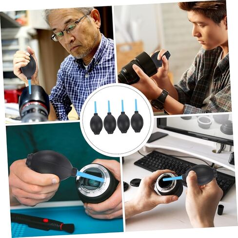 DOITOOL 4pcs Portable Air Blower Dust Cleaner Kit for Camera Lens Sensor Computer Keyboard with One Way Valve Ergonomic Design for Safe Dust Removal in Saudi Arabia