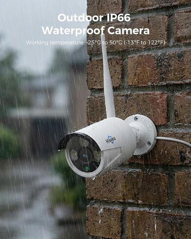 Hiseeu 4K 8MP Security Camera, 24/7 Recording, Corded Plug-in Powered, 2.4G/5G Wireless WiFi Camera, Free Cloud Storage, Color Night Vision, Two Way Audio, Waterproof in Saudi Arabia
