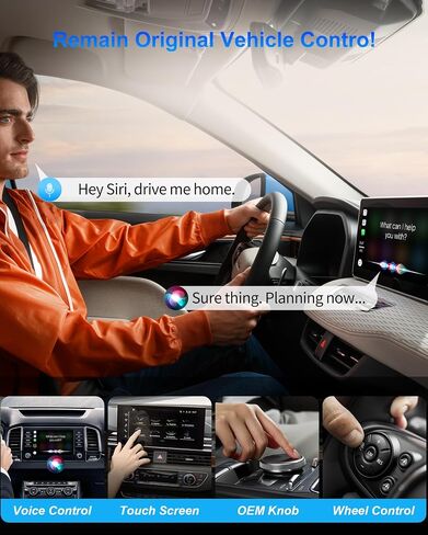 صندوق Ai Magic Box لبث Netflix/YouTube/TikTok، دونجل محول CarPlay اللاسلكي مع محرك USB لتشغيل السيارة السلكية OEM ونظام ملاحة GPS للسيارات بنظام Android in Kuwait