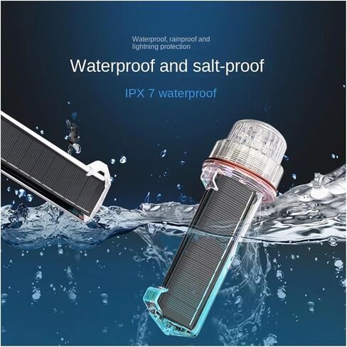 Solar Beacon Lamp Waterproof Fishing Buoy Signal Lamp Fishing Net Flashing Torpedo Warning Lamp Marine Tricolor Lamp(C) in Saudi Arabia
