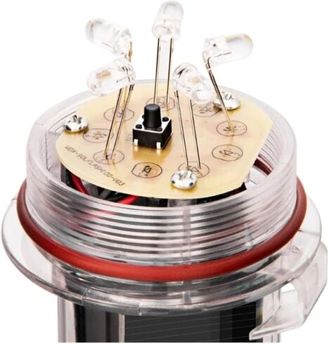 Solar Beacon Lamp Waterproof Fishing Buoy Signal Lamp Fishing Net Flashing Torpedo Warning Lamp Marine Tricolor Lamp(C) in Saudi Arabia