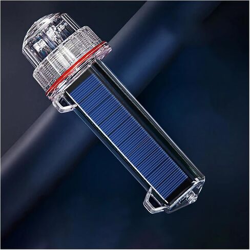 Solar Beacon Lamp Waterproof Fishing Buoy Signal Lamp Fishing Net Flashing Torpedo Warning Lamp Marine Tricolor Lamp(C) in Saudi Arabia