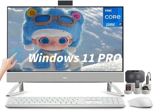 كمبيوتر مكتبي Dell Inspiron 7730 الكل في واحد، شاشة لمس FHD 27 بوصة، Intel Core 7-150U (حتى 5.4 جيجا هرتز)، GeForce MX570A، WiFi 6E، لوحة مفاتيح وماوس لاسلكي، Windows 11 Pro، ملحقات (64 جيجابايت رام، 4 تيرابايت SSD) in Saudi Arabia