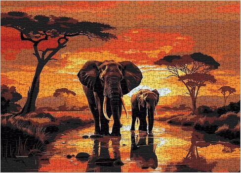 Animal Bear Jigsaw Puzzles for Adult 1000 Piece, Difficult Hard Impossible Puzzles for Adults, Nature Hunting Puzzle 1000 Piece in Kuwait