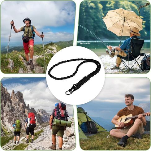 Heavy Duty Paracord Lanyard for Id Badges, Black Neck Lanyard Keychain for Men Women Outdoor Survival, Braided Strong Lanyards for Outdoor Activities, Camera, Keys, Whistle, Traveling in Saudi Arabia