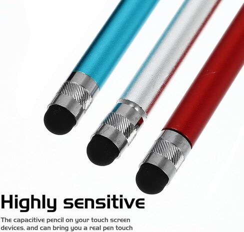 4pcs Double-Sided Capacitive Touch Screen Pen with Rubber Tips Lightweight Magnesium Aluminum Alloy Stylus for Tablets and Phones Smooth Precise Writing and Drawing Multi-Color in Saudi Arabia