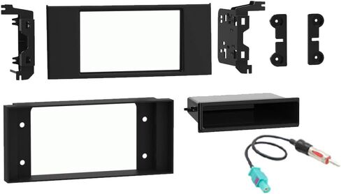 Harmony Audio HA-40EU10 متوافق مع Land Rover Range Rover 2003-2012 مصنع ستيريو إلى ما بعد البيع قابس محول هوائي الراديو وMetra 99-9402B مجموعة لوحة راديو DIN واحدة مزدوجة in Saudi Arabia