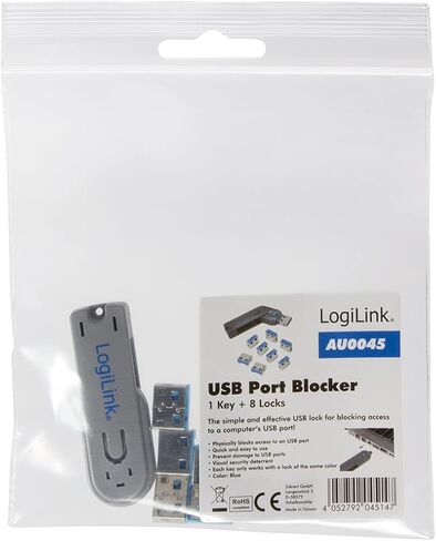 قفل مانع منفذ USB من Logilink، رمادي 10x Schlösser in Kuwait