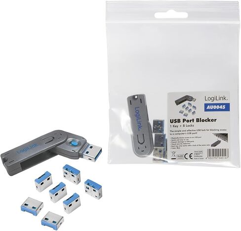قفل مانع منفذ USB من Logilink، رمادي 10x Schlösser in Kuwait