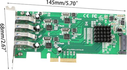 محول USB PCIE 4 منافذ USB 3.0 إلى بطاقة المحول USB3.0 15-PIN لوحة توسيع محول المنفذ للكمبيوتر الشخصي in Kuwait