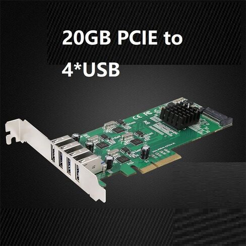 محول USB PCIE 4 منافذ USB 3.0 إلى بطاقة المحول USB3.0 15-PIN لوحة توسيع محول المنفذ للكمبيوتر الشخصي in Kuwait