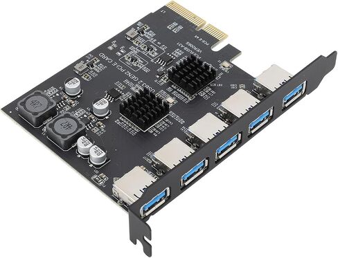 SUNGOOYUE Premium ASMedia ASM3142 USB 3.2 Gen 2 5 Ports PCIe Expansion Card for High Resolution Media, Compatible with 7 10 11 for, in Saudi Arabia